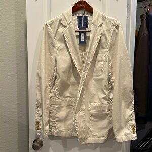 NWT Vineyard Vines Cotton/Linen Blazer, Large, (feels like 42R) Cream/Stone